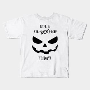 Spooky Pumpkin Face Fridays Kids T-Shirt